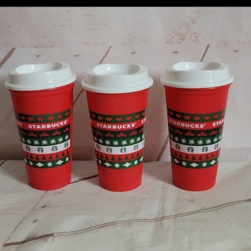 - Starbucks Red Holiday Christmas Reuseable Cups 16 oz